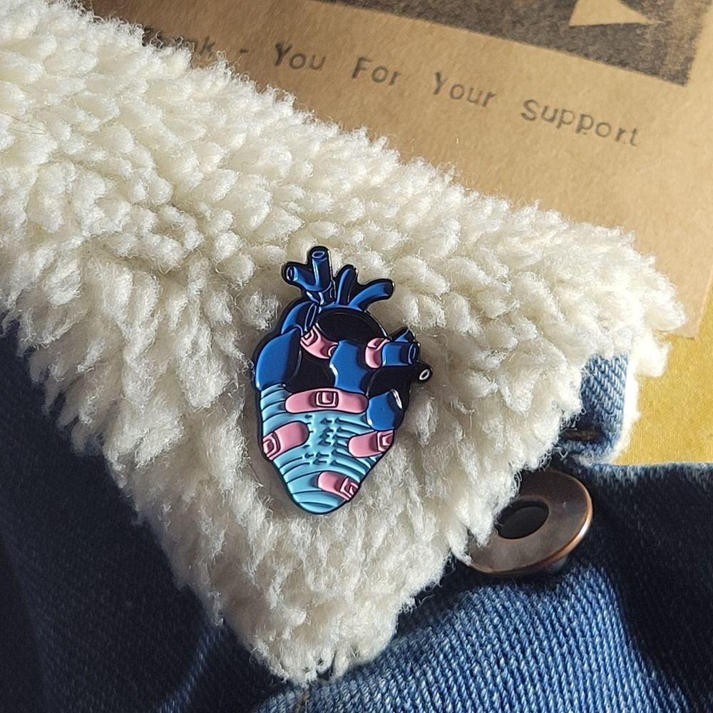 Bandaged Heart Anatomical Heart Enamel Pin